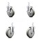 Service Caster 5 Inch Gray Polyurethane Wheel Swivel 7/8 Inch Square Stem Caster Brakes, 2PK SCC-SQ20S514-PPUB-GRY-TLB-78-2-S-2 - alternate 1
